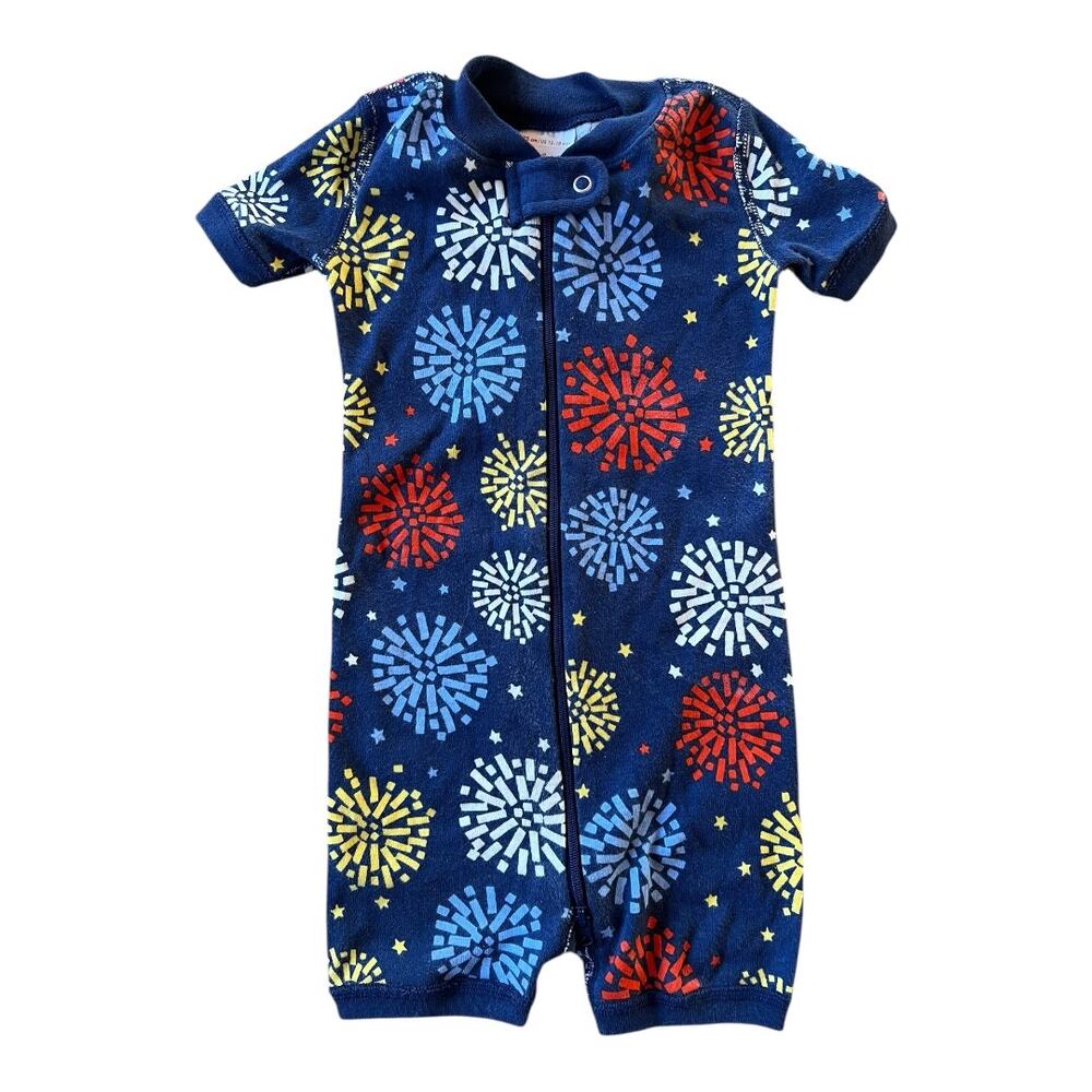 Hanna Andersson Organic Cotton Fireworks Zip Romper 12–18 Months